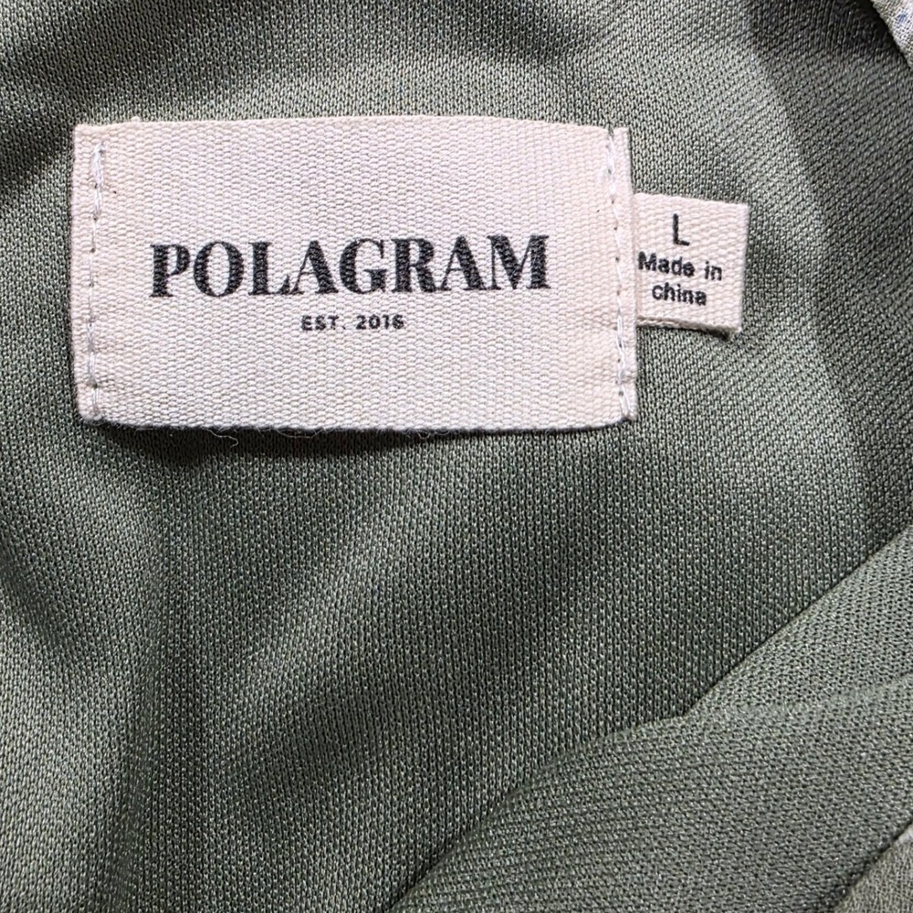 Polagram Sage Green Floral Pleated Midi Dress Short Sleeve PSD3505 L - Picture 3 of 7